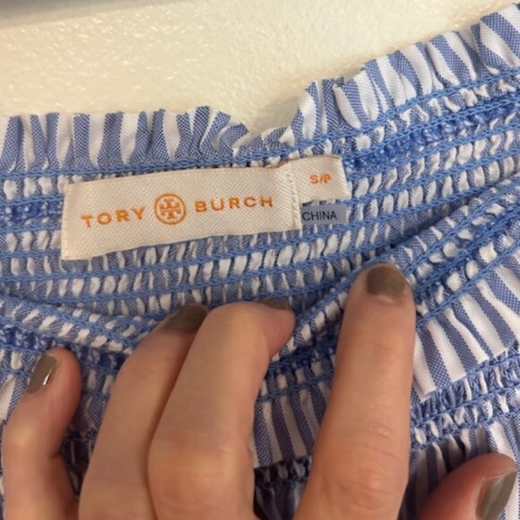 Tory Burch Grace  Embroidered Stripped Skirt- Size Small - Picture 6 of 7